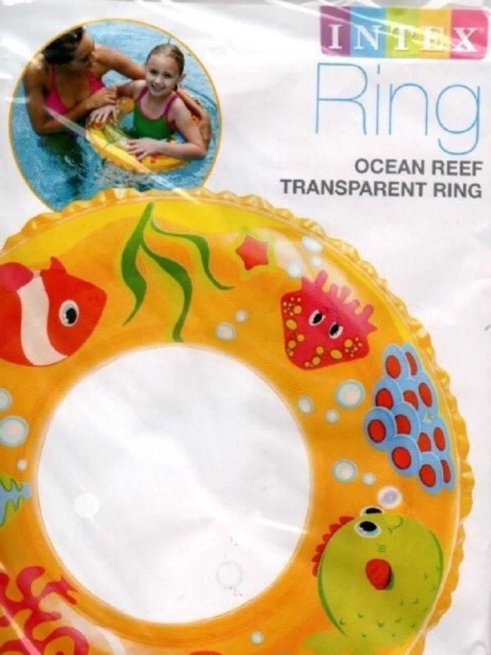 Intex Pool 24" Inflatable Round Ring Float Water Child Summer Kids Orange NEW